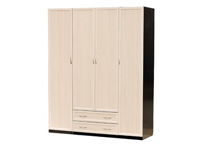 Шкаф для платья и белья 4-дверный (составной: шк 1-дв. + шк 3 дв.)  (К) 4769