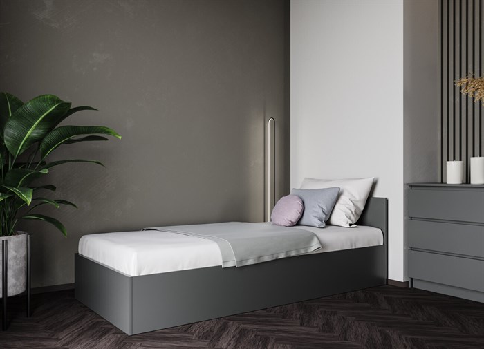 Кровать  Мори  КРМ-900.1  Графит  (МБ) 2557