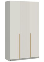 СЕЛЕНА Шкаф ШК-001 (3-ств.) (МДФ Комплект) Корпус - Шиншилла Серая Фасад МДФ - матовая Кварц Грей Софт  (ТИ) 6096