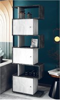 Стеллаж книжный 2 Цемент темный/Бетон светлый  (МБ) 6114