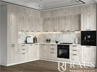 Кухня Шале Дуб беленый  модульная 2,6*3,0 метра 6905