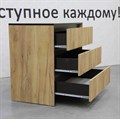 Бостон Комод 3 ящика дуб крафт, (ТИ) 224095158